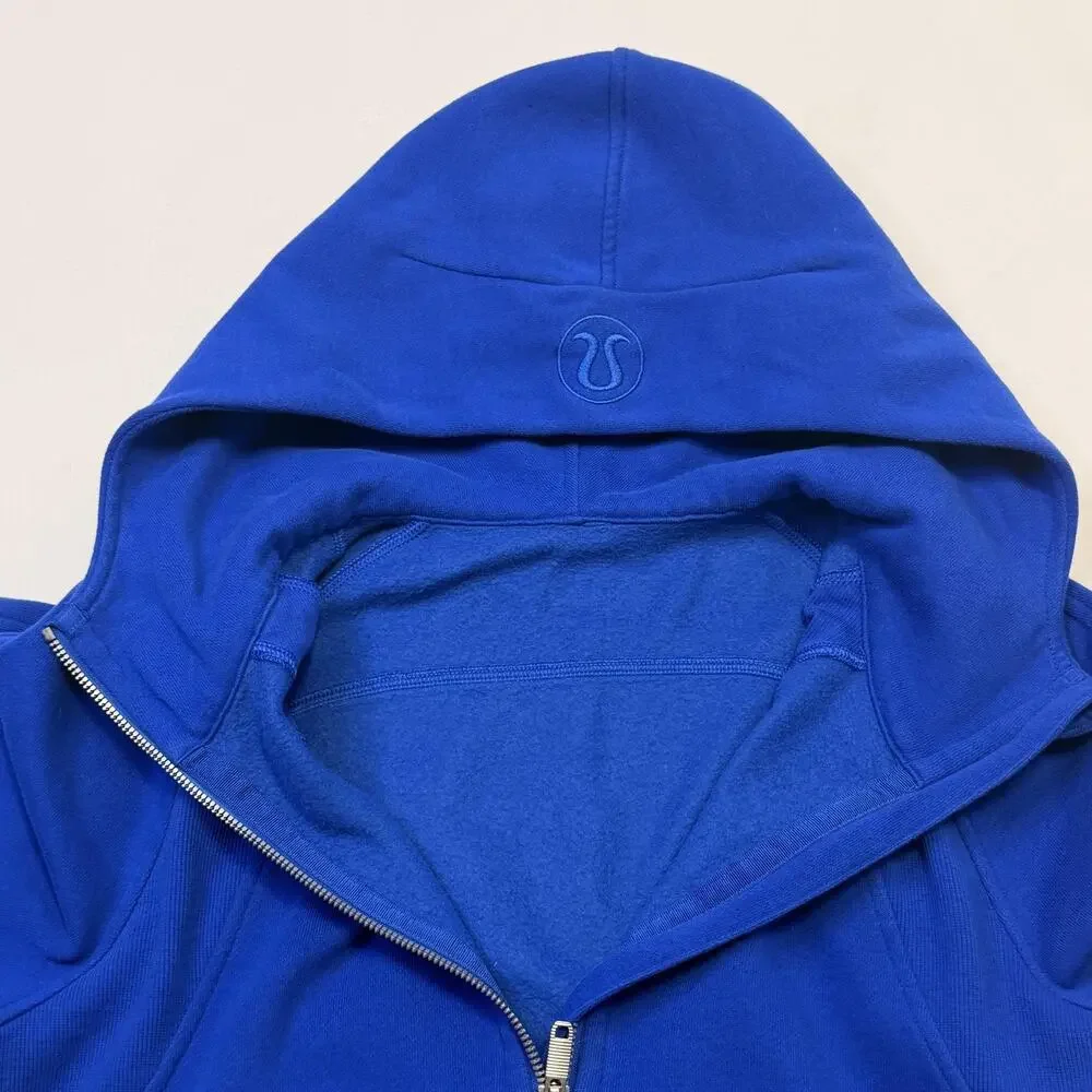 Lululemon Scuba Hoodie Womens XS/S Blue 1/2 Zip Cropped Pullover Thumbholes
